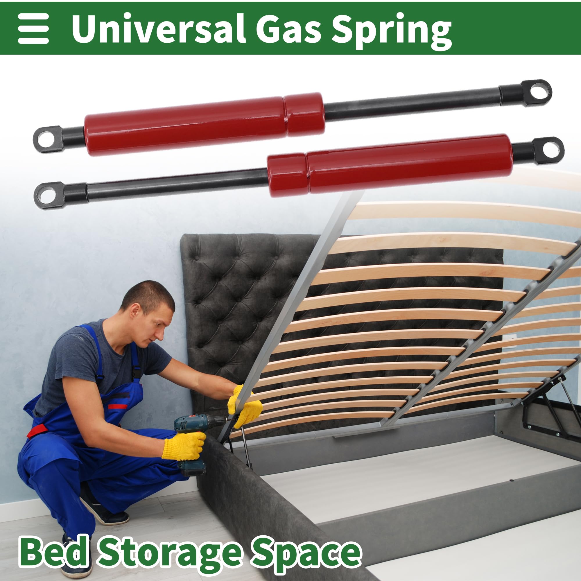 X AUTOHAUX Vérins à gaz de 250 mm/9,84" 800 N, Ressorts à gaz en acier au carbone rouge, 2 pièces pour boîte à outils de camping-car, couvercle de boîte de rangement, couvercle de porte d'armoire