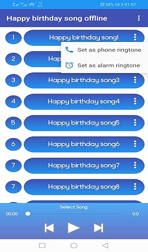 Happy birthday song offline