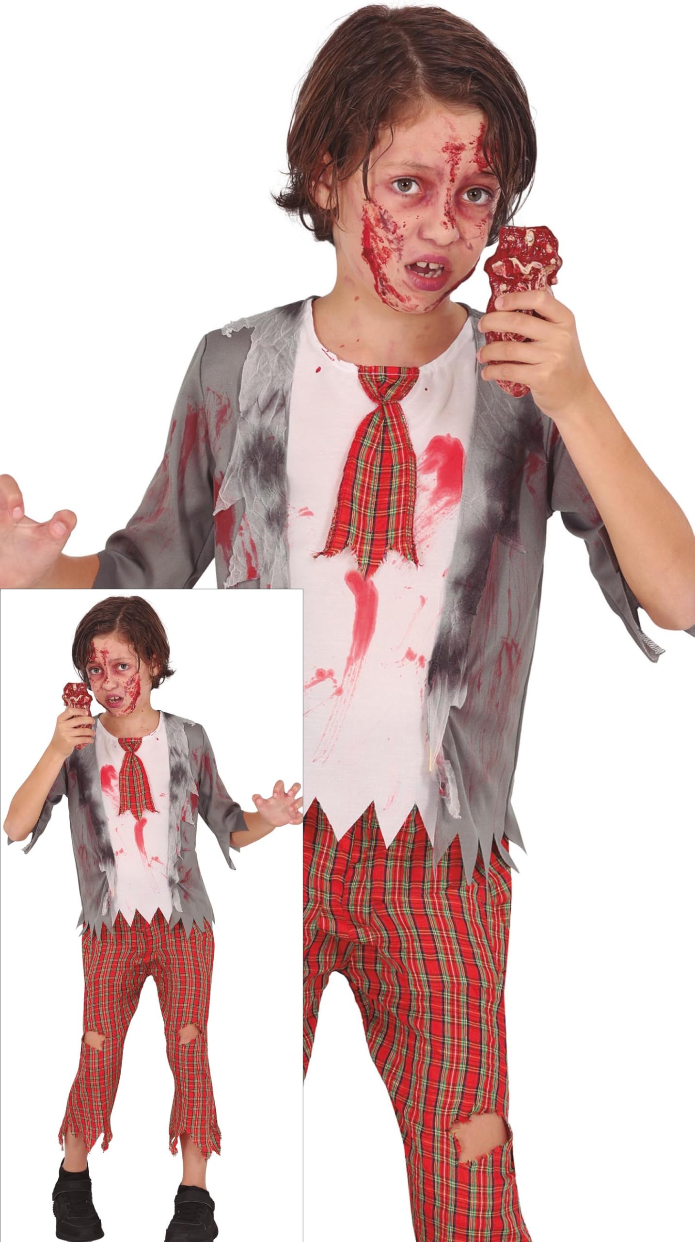 FIESTAS GUIRCA 78290 Accesorios Disfraz Costume Accessories, Grey, red, 7-9 años