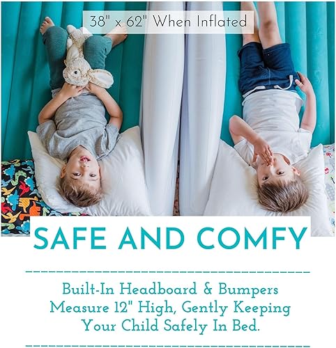 Miniatura 3 de Little Sleepy Head - Cama inflable de viaje para niños pequeños, bomba inalámbrica integrada, colchón de aire perfecto para niños