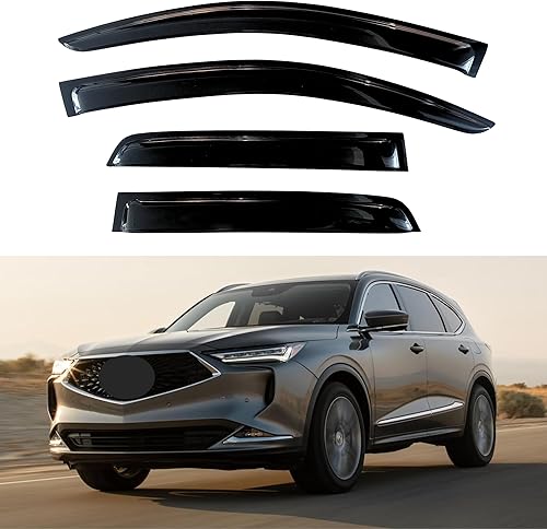 Miniatura 334 de KPY Moldura deflectora de viento con protección contra la lluvia compatible con Mazda 6 Sedan 2004-2013, 4 unidades, para ventana lateral