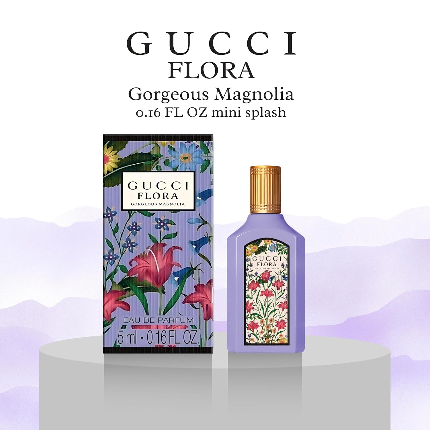Gucci Flora Gorgeous Magnolia Perfume for Women EDP Mini Splash 0.16 Fl Oz - Image 2