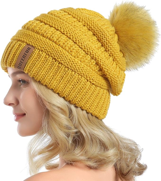 Queenfur Knit Slouchy Beanie