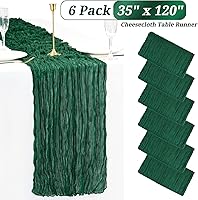 Vista 378 de Showgeous 10 Pack Baby Pink Cheesecloth Table Runner 10FT Long Semi-Sheer Gauze Table Runner Boho or Rustic Wedding Decor for Wedding Decor Arch