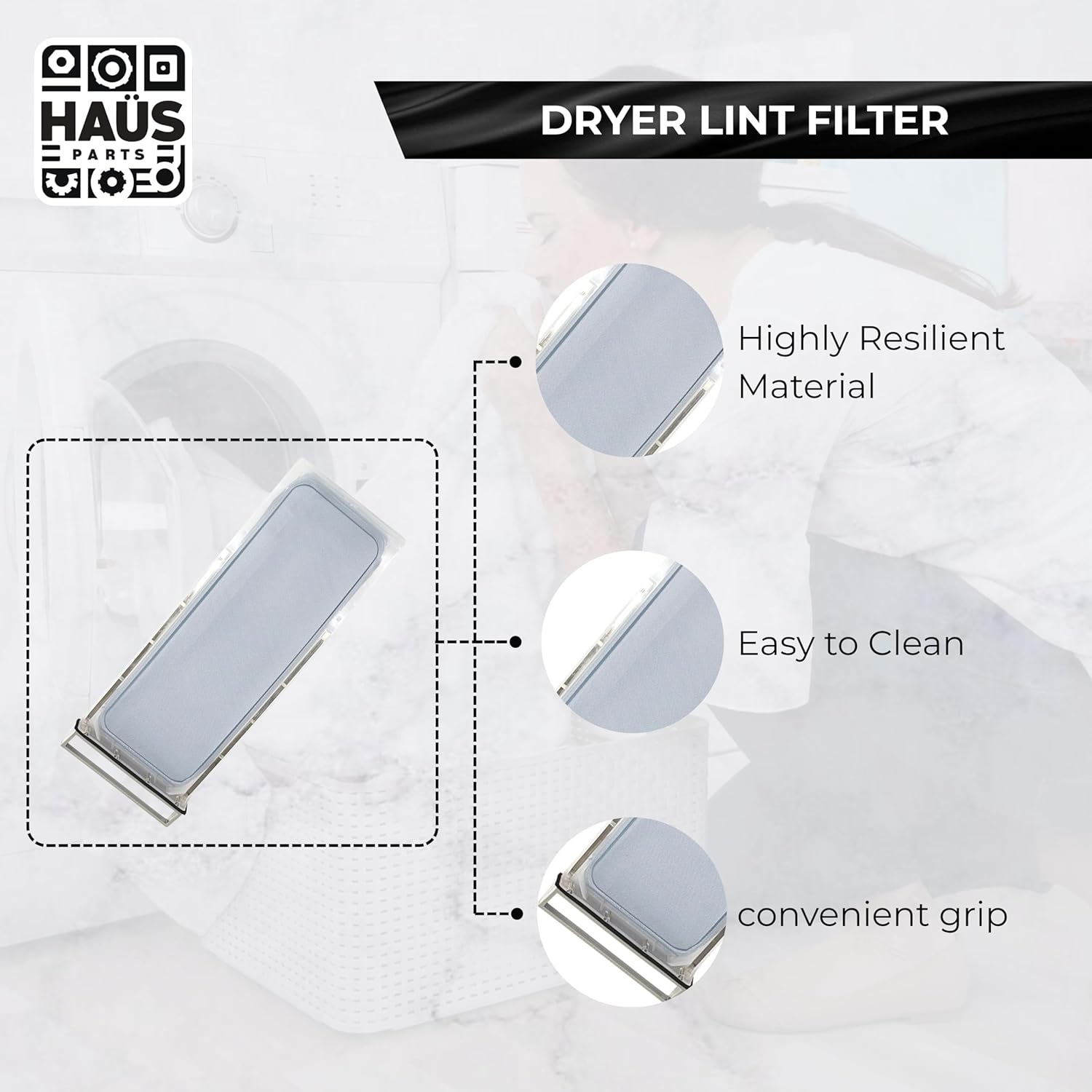339392 339392V Dryer Lint Filter Case Screen Replacement - Compatible with Whirlpool, Kenmore - Replaces, 337133, 337448, 337451, 337488, 338405, 338406, 339391, 341030, 341429, 346671