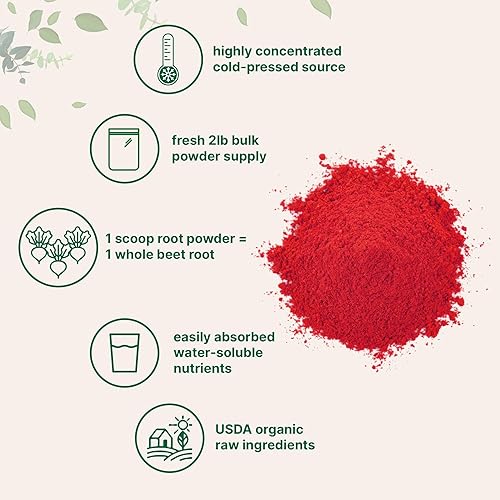 Miniatura 3 de Micro Ingredients Polvo de raíz de remolacha orgánica, 2 libras, prensado en frío, soluble en agua, suplemento de remolacha cruda de alta