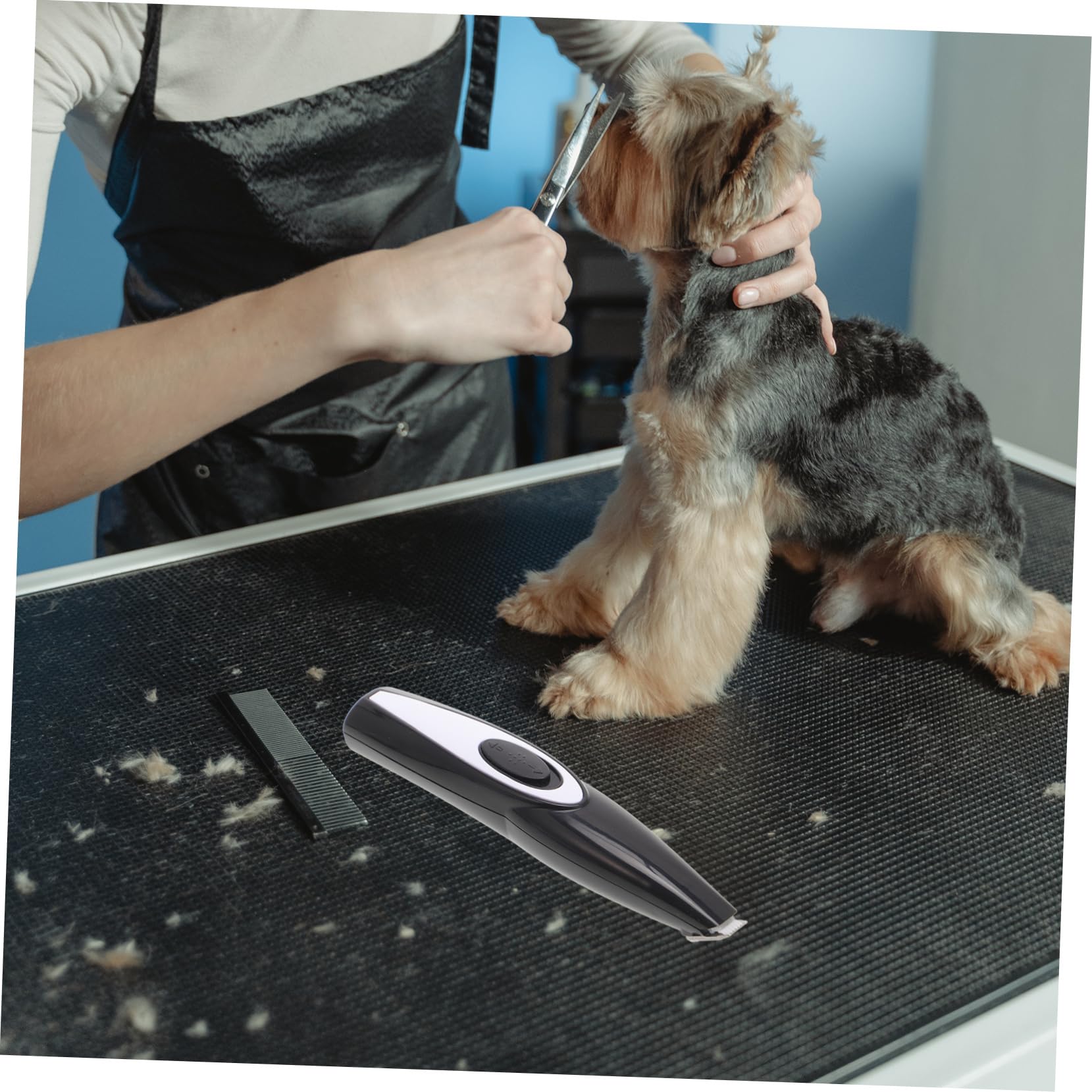 BESPORTBLE 5piezas Cortadora De Pelo Eléctrica Para Mascotas Usb Recargable Herramienta De Aseo Para Gatos y Perros Cortadora De Uñas y Pelo Para Patas Azul y Negro Aleatorio