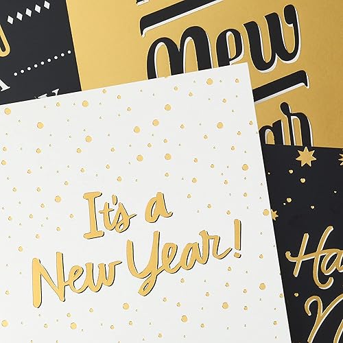 Miniatura 6 de Hallmark Surtido de tarjetas de Año Nuevo, feliz año nuevo (4 diseños, 16 tarjetas y sobres)