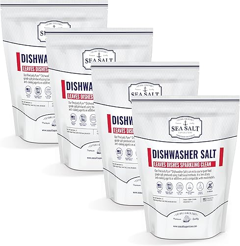 Sal para lavavajillas, sal suavizante de agua totalmente natural para un acabado limpio, compatible con Bosch, Miele, Thermador, lavavajillas