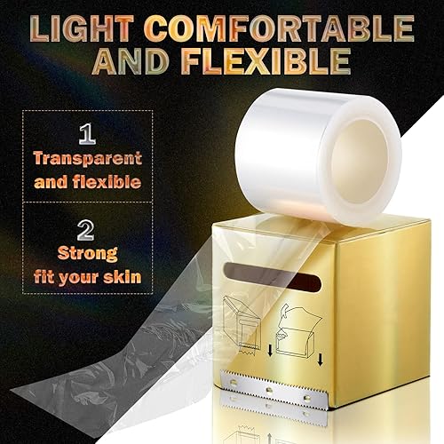 Miniatura 5 de 8 rollos desechables para tatuajes de cejas, envoltura de plástico, película conservadora de maquillaje transparente, rollo de cinta de envoltura