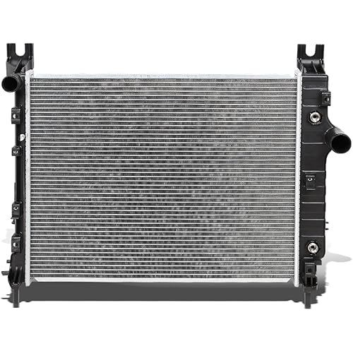DNA Motoring OEM-RA-2294 OE Style 2 Row Aluminum Radiator Compatible with 00-04 Dakota / 00-03 Durango AT, 23-7/16" W X 18-13/16" H X 1-1/4" D, 1-1/2" Inlet, 1-3/4" Outlet