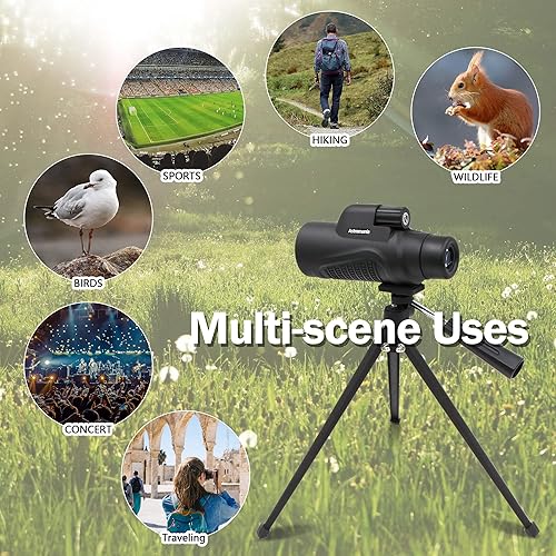 Miniatura 3 de Astromania Telescopio monocular de prisma K9 HD 10X42, impermeable, monoscopio de mano compacto, para observación de aves, camping, viajes, paisajes
