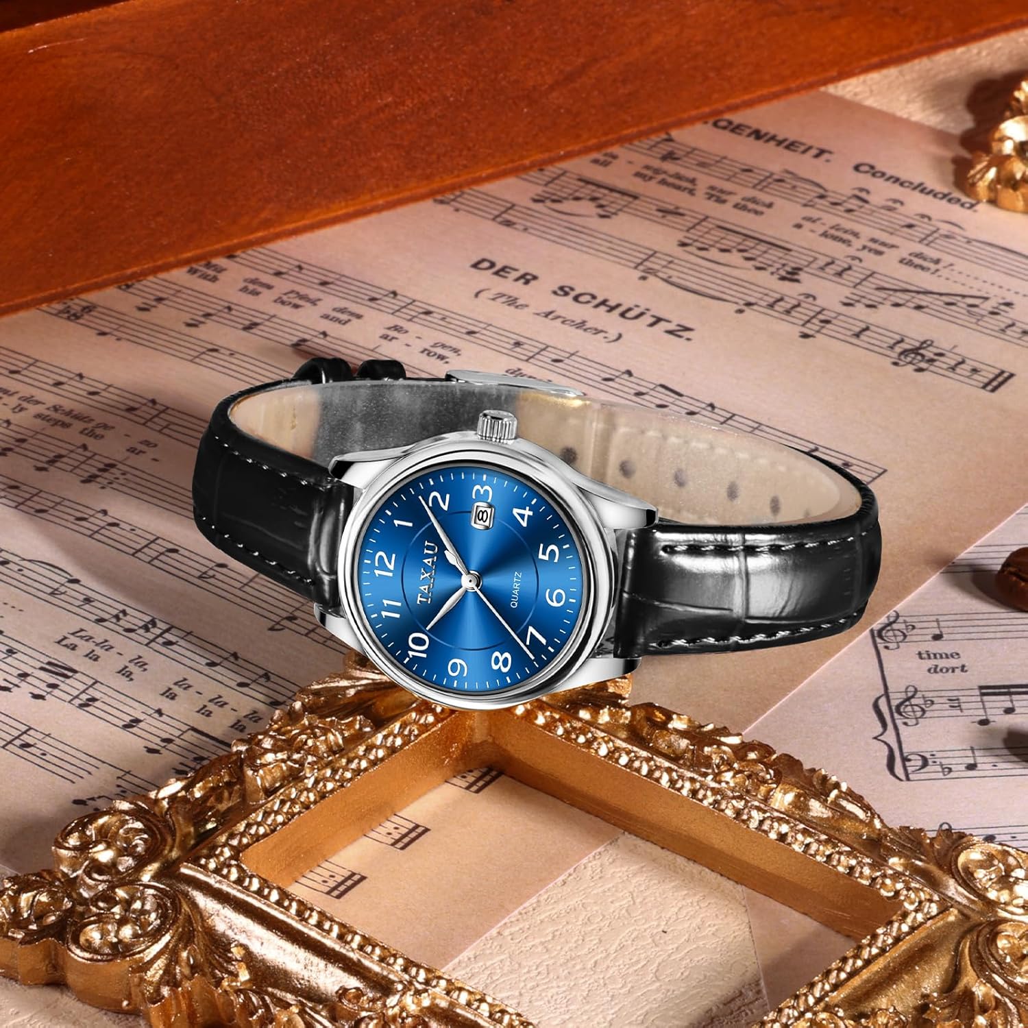 Leather Band Womens Watches with Day Date Quartz Analog Small Face Classic Ladies Watch Arabic Numerals Elegant Dress Reloj Mujer - Image 8