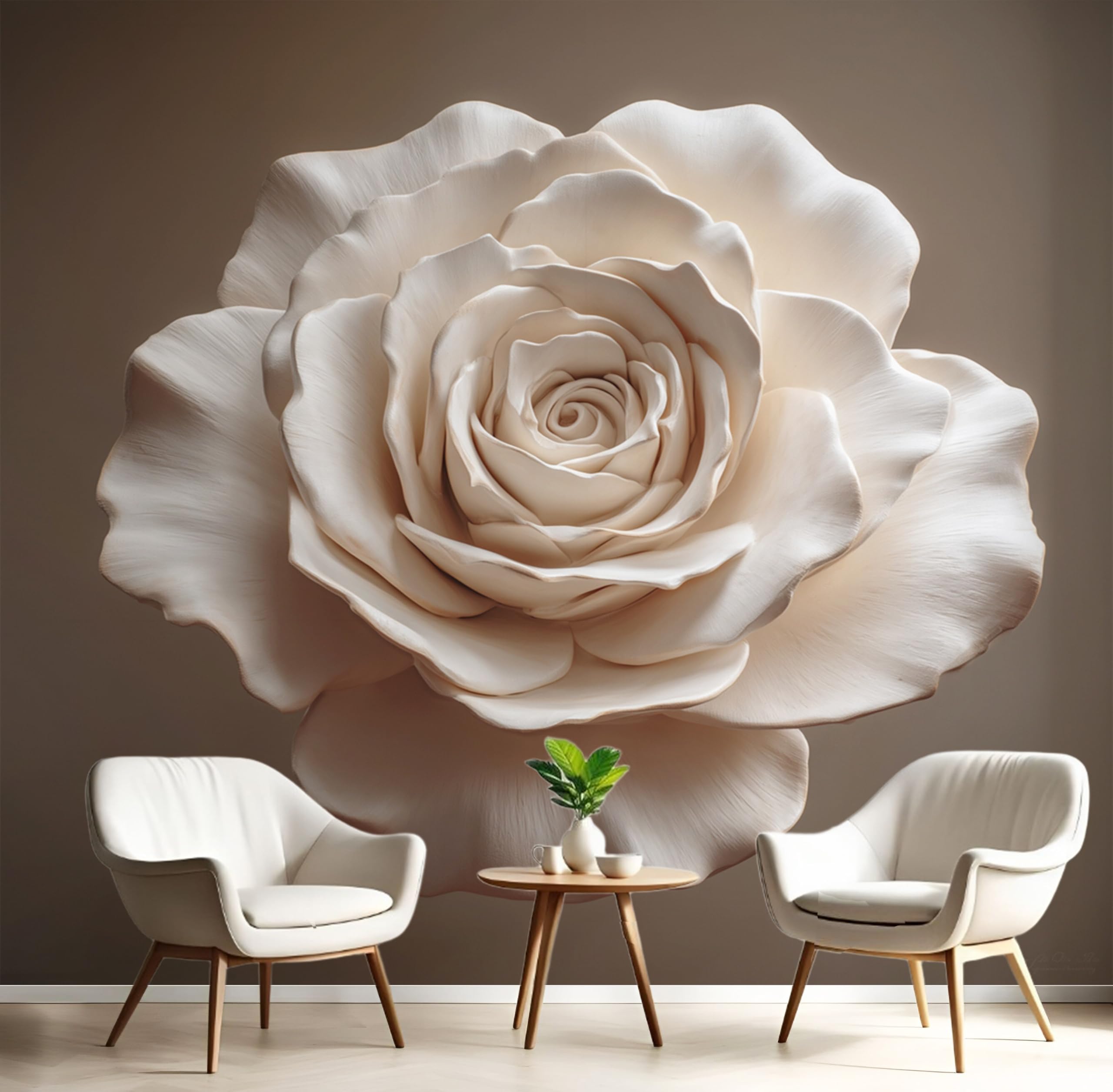 Poster géant mural panoramique rose pour salon et chambre d'enfant