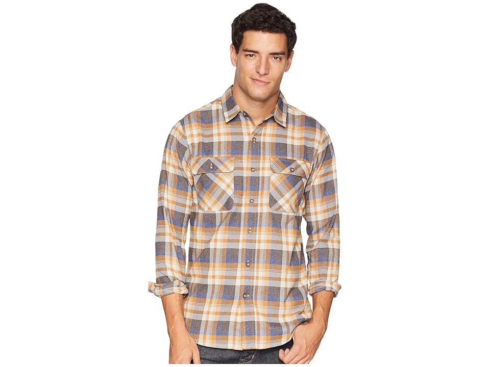 

Royal Robbins Performance Flannel Plaid Long Sleeve (Blaze) Men's Long Sleeve Button Up, Orange
