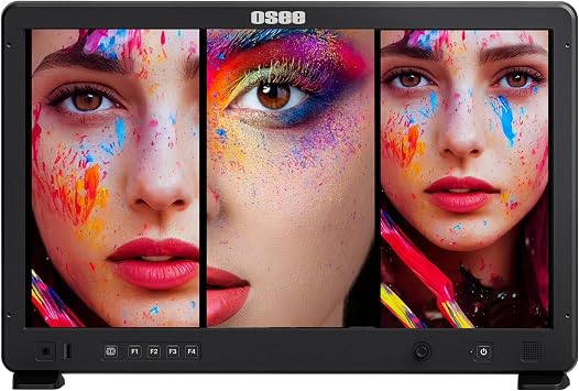 osee Mega 22S4 21.5" Multi-View Production Monitor, 1500nits Daylight Viewable Broadcast Director Monitor, Horizontal/Vertical Rotate, 3x4K HDMI 3x3G-SDI Inputs, 10-Bit IPS, PIP/PBP Split Screen