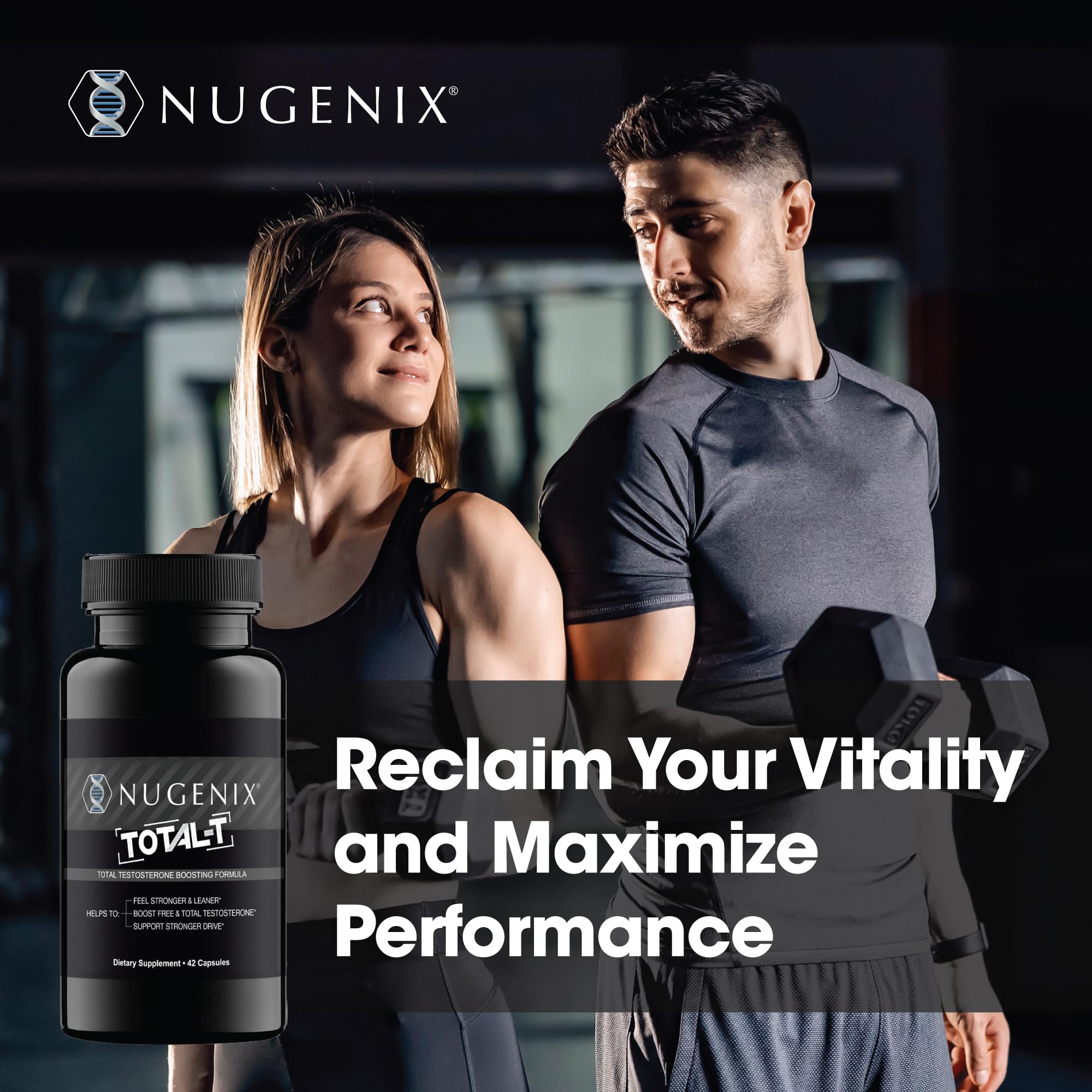 Nugenix Total-T, Free and Total Testosterone Booster for Men, 42 Count — Amazon image 2