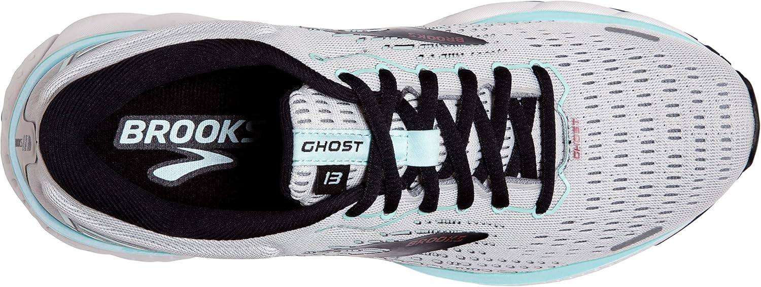 Brooks Women's Ghost 13 Running Shoe 7.5 Grey/Aqua