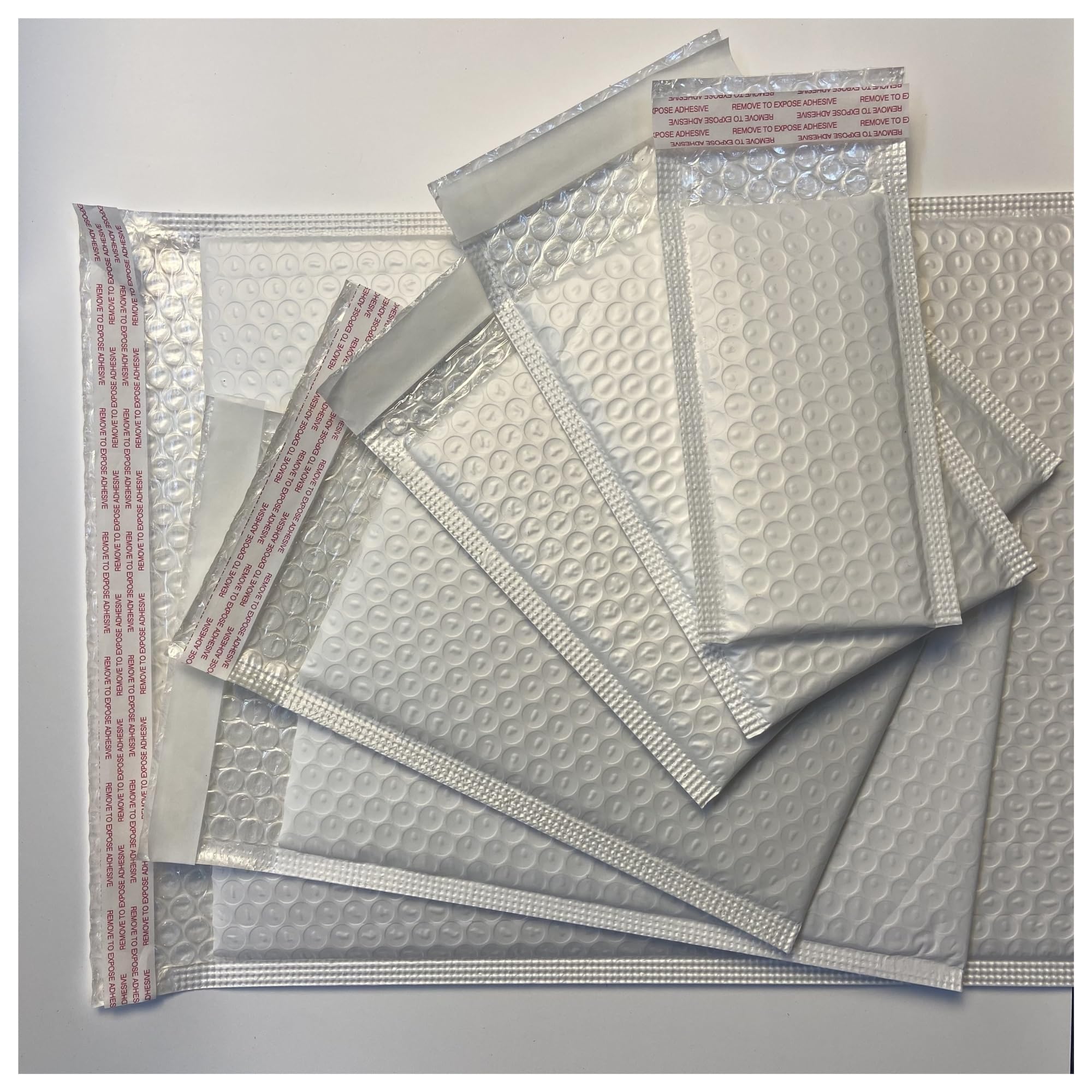 Bąbelkowe koperty bąbelkowe, 10 sztuk, 10 x 13 cm, białe, bąbelkowe, plastikowe, wyściełane koperty, 6 x 9, torby do samodzielnej wysyłki, 4 x 8 cm, modne opakowanie pocztowe (16 x 21 cm, 10