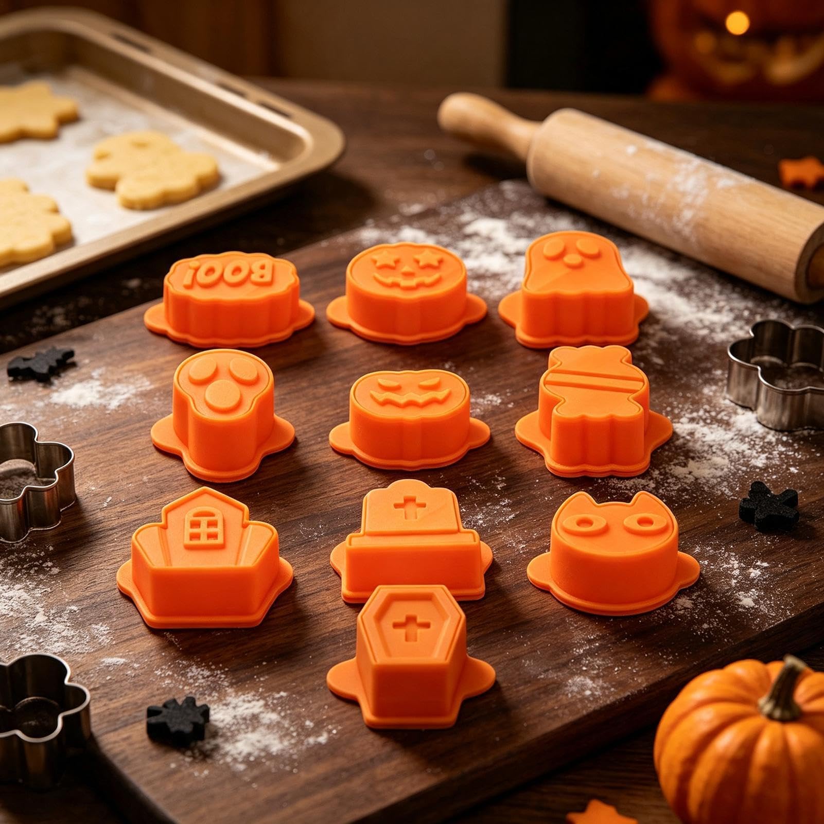 Set di formine per biscotti di Halloween, set da 10 pezzi composto da