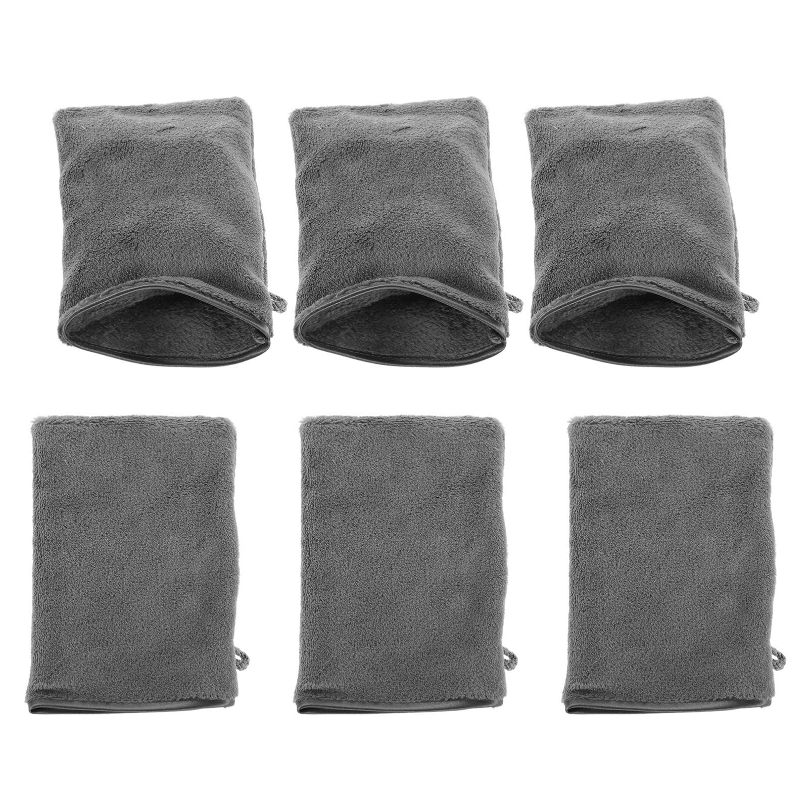 Outanaya 6 Pack Reusable Spa Mitts Soft Face Mitten Bath Gloves Absorbent Face Wash Mitts Makeup Remover Mittens Ultrafine Microfiber for Bath Spa