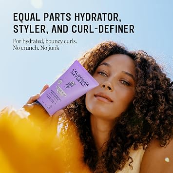 California Naturals Dream Curl Defining Cream for Wavy Curly Coily Hair, Anti Frizz Curl Cream with Shea Butter and Castor Oil, Sulfate and Paraben Free, Natural, Vegan, Rose Garden, 8 oz