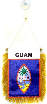 Guam Flag Car Window Hanging Pennant