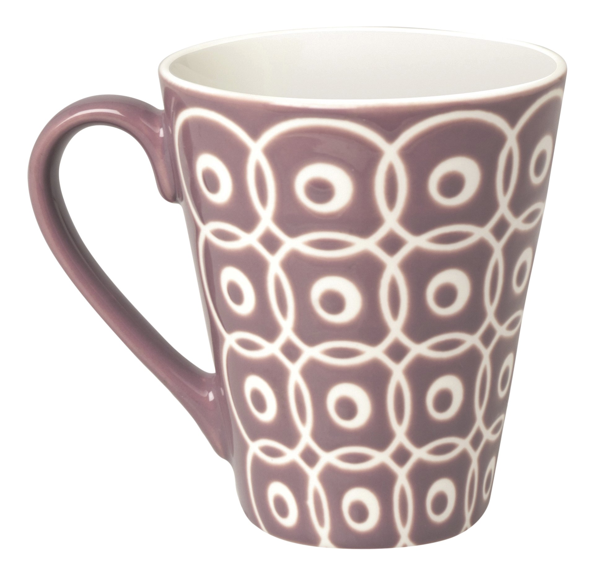 Excelsa Etnika Mug 275 ml, Porcelain, lilac, 10.19 x 10.19 x 10 cm