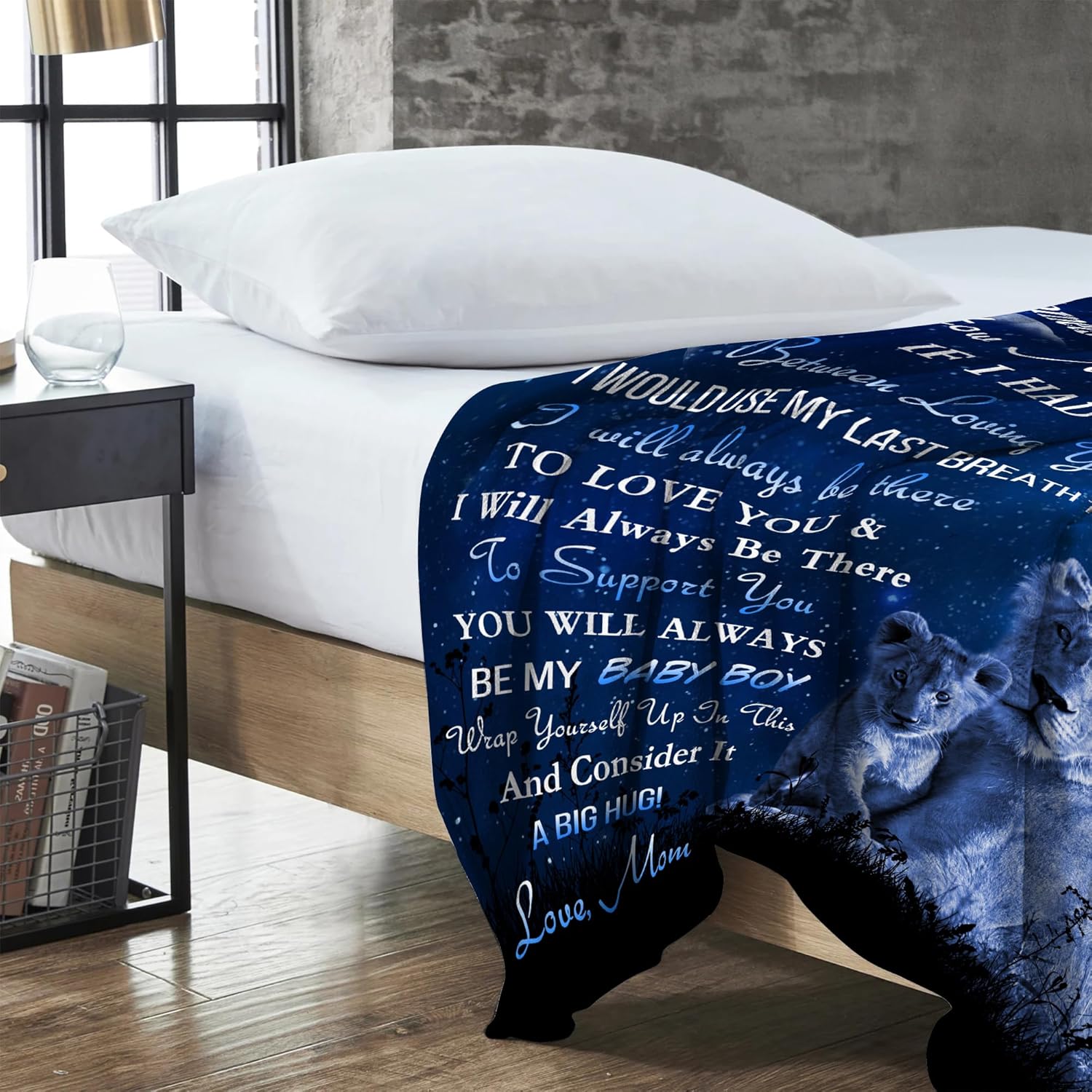 Son Gifts Blanket 60"X 50" - to My Son - Son Gifts from Mom - Funny Gifts for Son Blanket - Best Birthday Gift Ideas for Son - Gifts for Grown Son - Son Gift from Mother Blankets for Christmas - Image 4