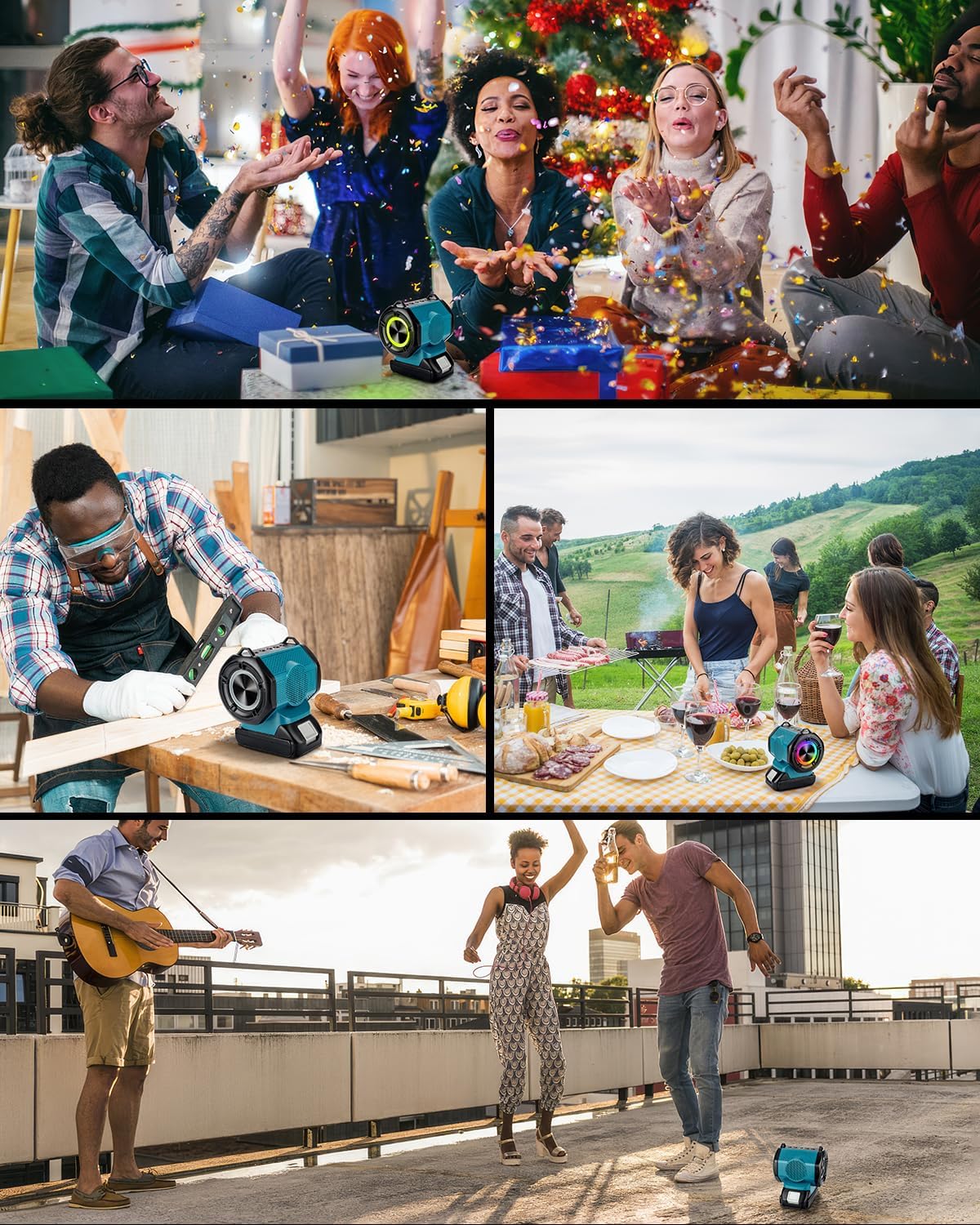 Taingwei Bluetooth Speaker for Makita 18v LXT Battery,30W Cordless Small Speaker for Jobsites, Home and Party (Battery not Included) - Image 7