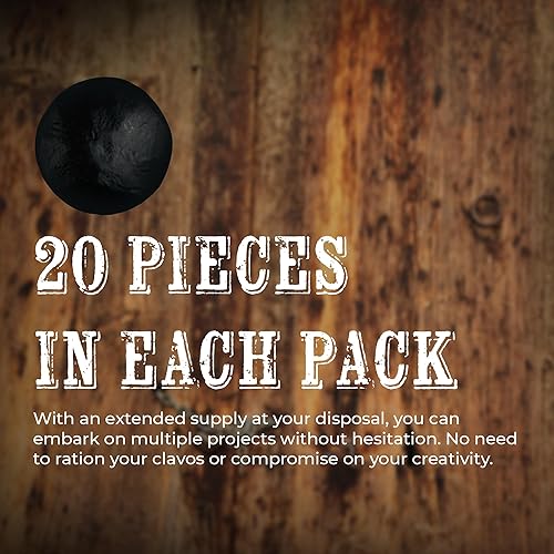 Miniatura 4 de The Rustic Express - Clavos redondos autoadhesivos de 1 pulgada, clavos para tapicería y tachuelas de muebles, clavos decorativos para puertas de