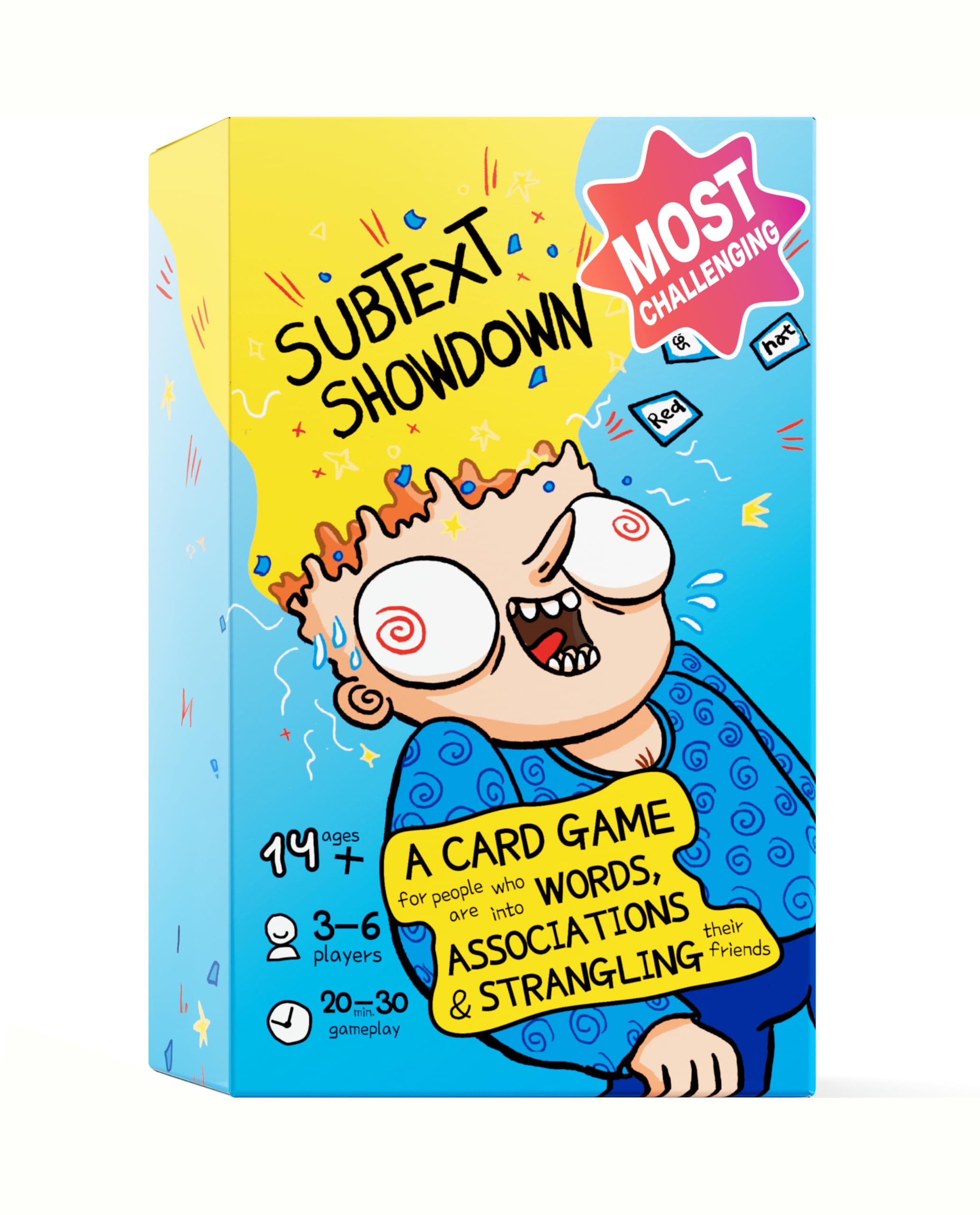Subtext Showdown: Word Association Board Games for Adults, Teens & Family (3-6 Players) — Fun Games for Adults and Teens Groups — Funny Card Games for