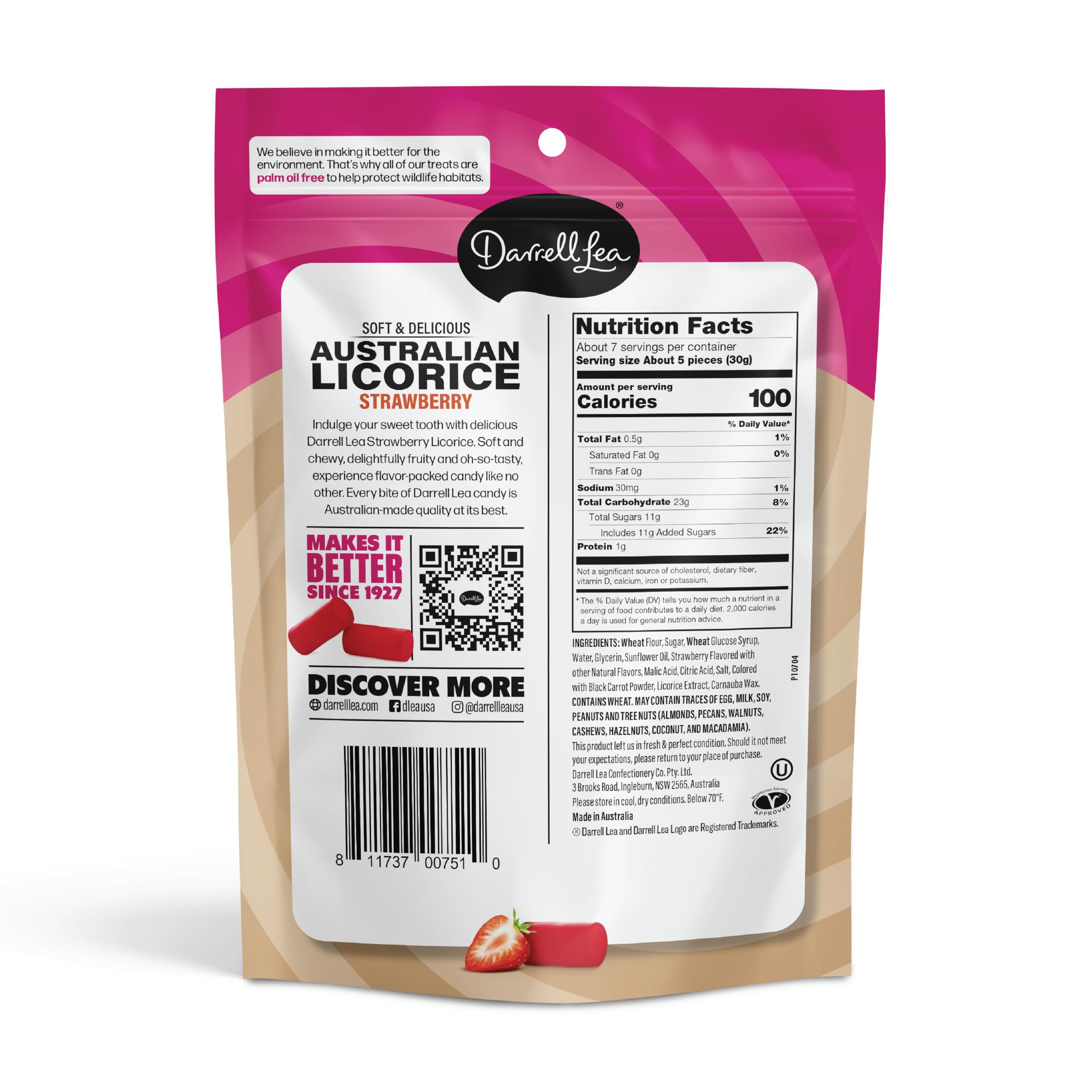 Darrell Lea Soft Australian Licorice, Non-GMO, No Palm Oil