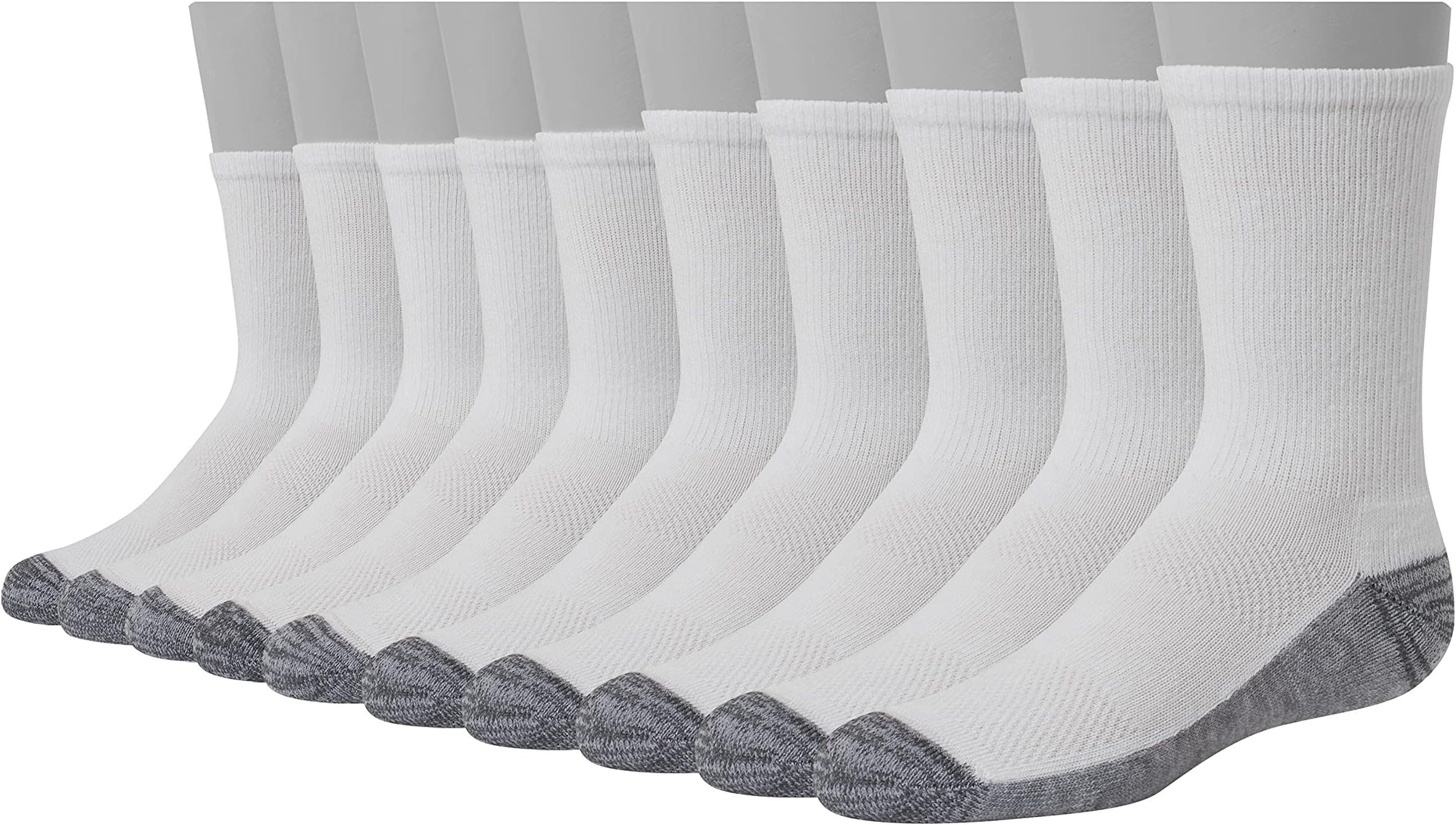 HanesBoys' 10-Pair Pack Crew Socks