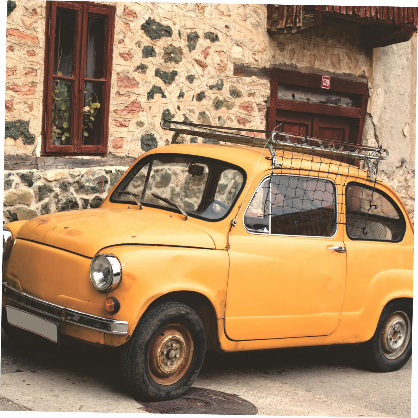 Filet à Bagages Élastique Noir en Caoutchouc pour Voiture, Filet de Coffre Solide et Pratique pour Porte-Bagages et Transport de Bagages