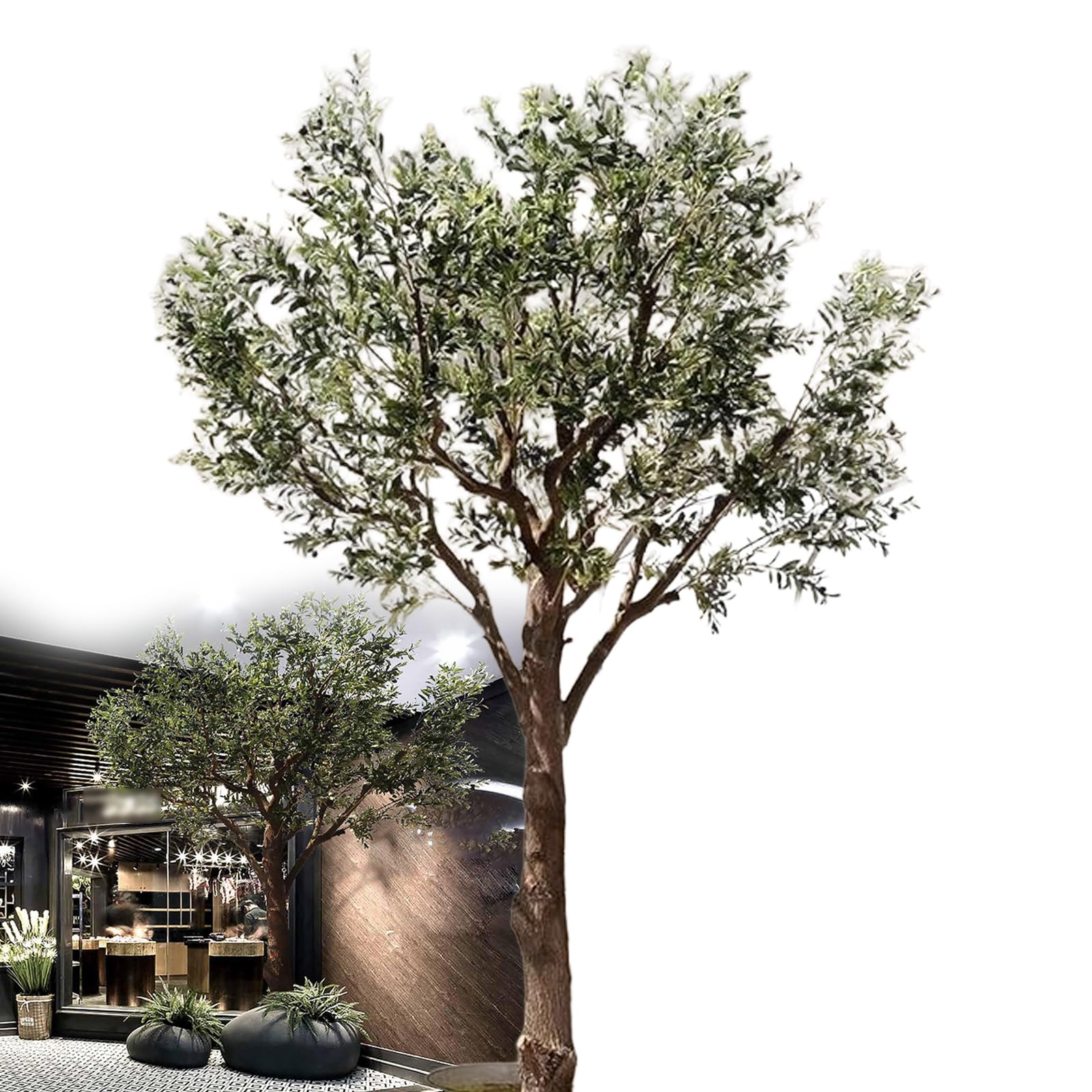 Olivier artificiel 80cm avec feuillage persistant grande plante verte