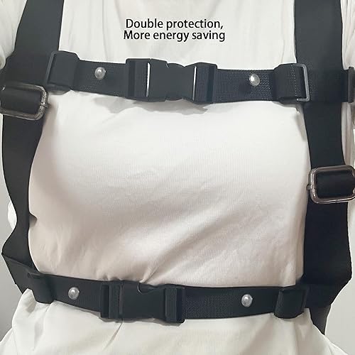 Miniatura 5 de Paquete de 2 correas para el pecho de mochila con 4 correas localizadoras de correa ajustable para mochila para el pecho para mochila al aire libre