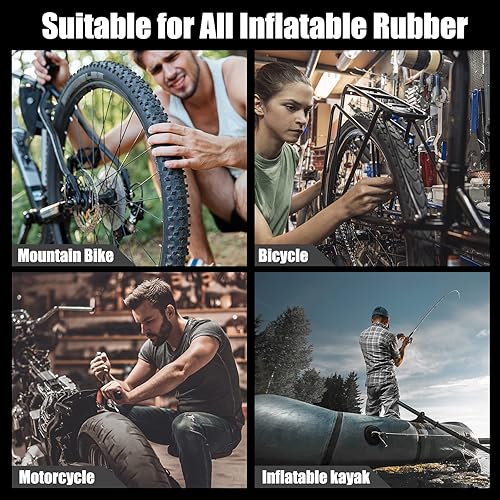 Miniatura 3 de Bike Tire Repair Kit, Bycicle Inner Tube Puncture Patch Kits, Vulcanizing Patches,Glueless Patchs,Lever for Motorcycle BMX Cycling MTB Road Mountain