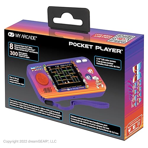 Vista 71 de My Arcade Pocket Player Handheld Game Console: 3 Built In Games, Pac-Man, Pac-Panic, Pac-Mania, Full Color Display, Speaker, Volume Controls