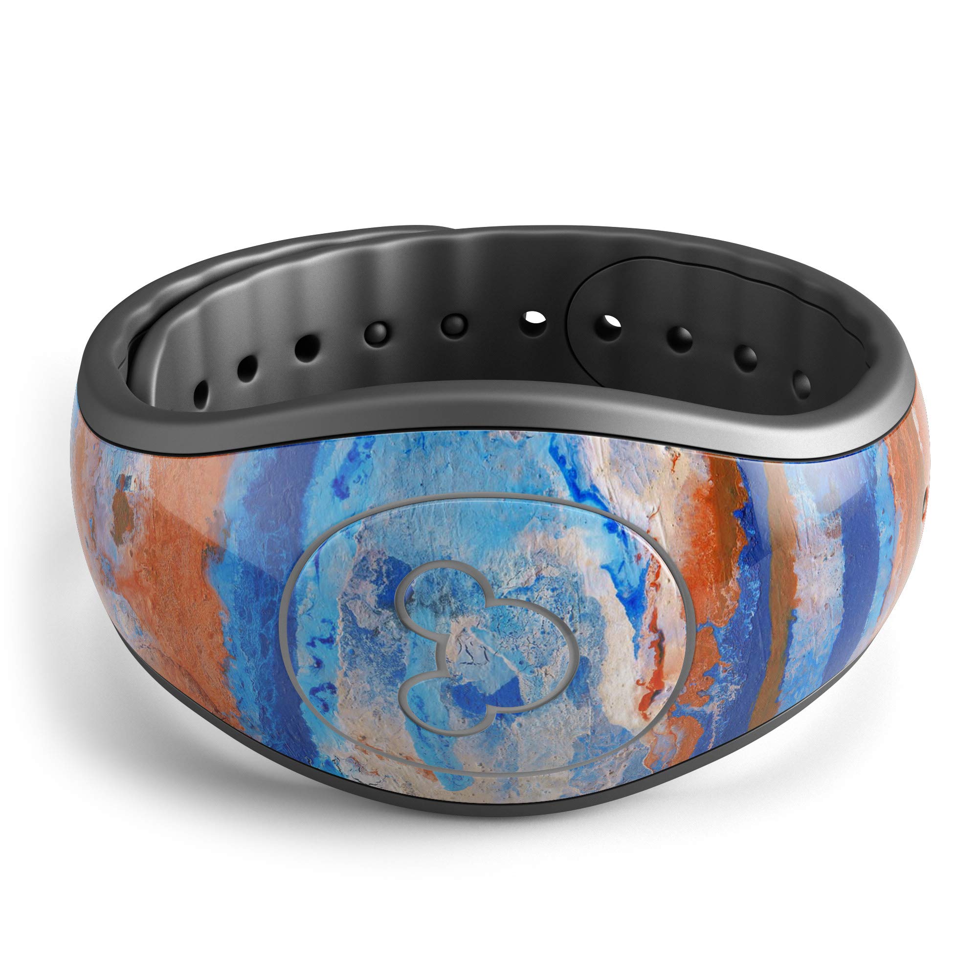 Design Skinz Abstract Wet Paint Rustic Blue Premium Vinyl Decal Wrap Cover for The Disney MagicBand 1 (Fits MagicBand 1 for Disney Parks)
