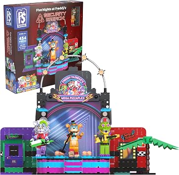 Five Nights at FreddyS - Phat$tacks Mega Pizzaplex Deluxe Buildable Playset 454 Pieces, Series 1