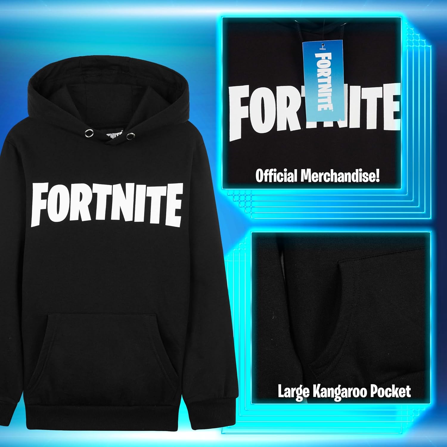 Fortnite Hoodie For Boys, Kids Gaming Hooded Sweater, Official Gifts For Boys - Image 5
