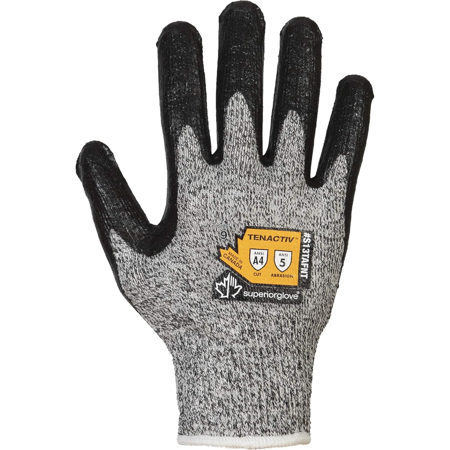 Superior S13TAGPU Tenactiv High Performance Fiber String Knit Glove with Polyurethane Coated Palm, Work, Cut Resistant, 13 Gauge Thickness, Size 6 (Pack of 1 Pair)