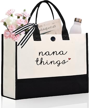 Craftique Grandma/Mimi/Nana Gifts -Unique Practical Tote Bag- Birthday Gifts for Mimi/Nana/Grandma 17"x6.7"x12.5"