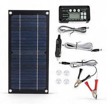 Solar Panel, 600W Monocrystalline 100A Controller Solar Panel Kit with Extension Cable Battery Clip, for RV, Boats, Outdoor Camping, Solar Street Lamp