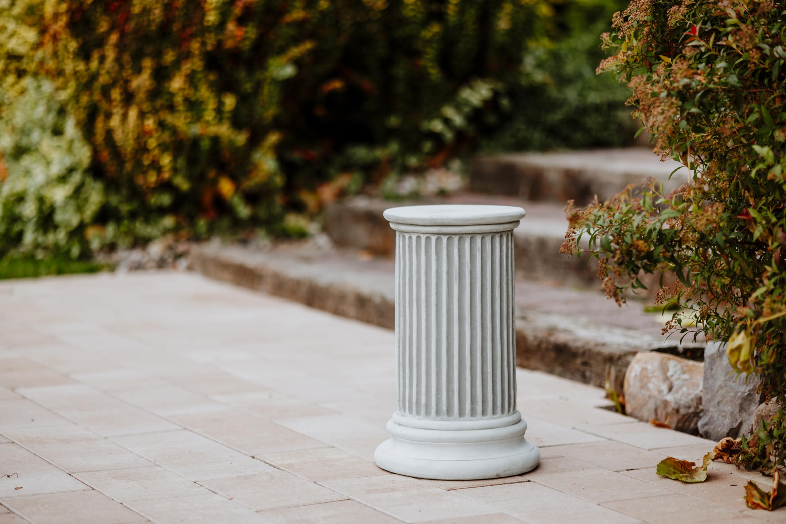 gartendekoparadies.de Elegante Säule Steinsockel, H. 41 cm, 45 kg | Steinguss, Steinfigur, Für Außenbereich, Frostsicher