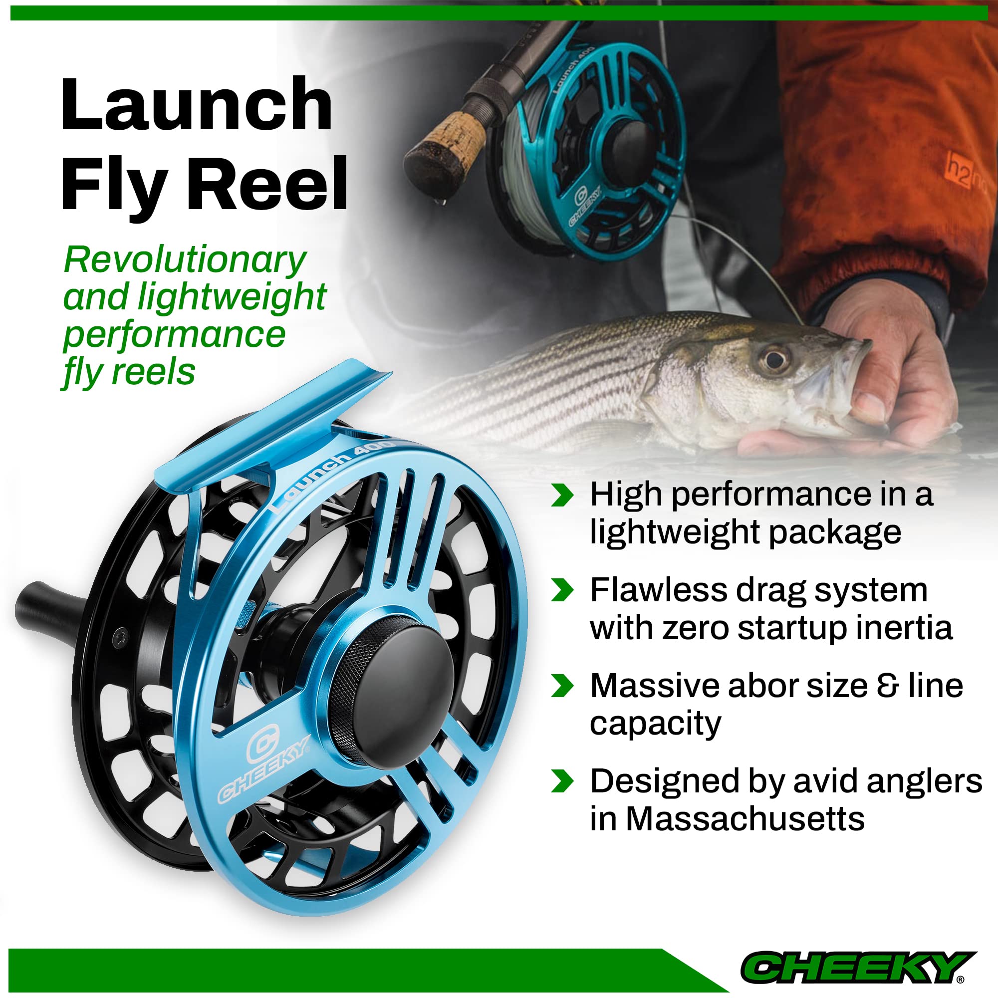 Amazon | Cheeky Fishing Launch 350 フライリール ゴールド