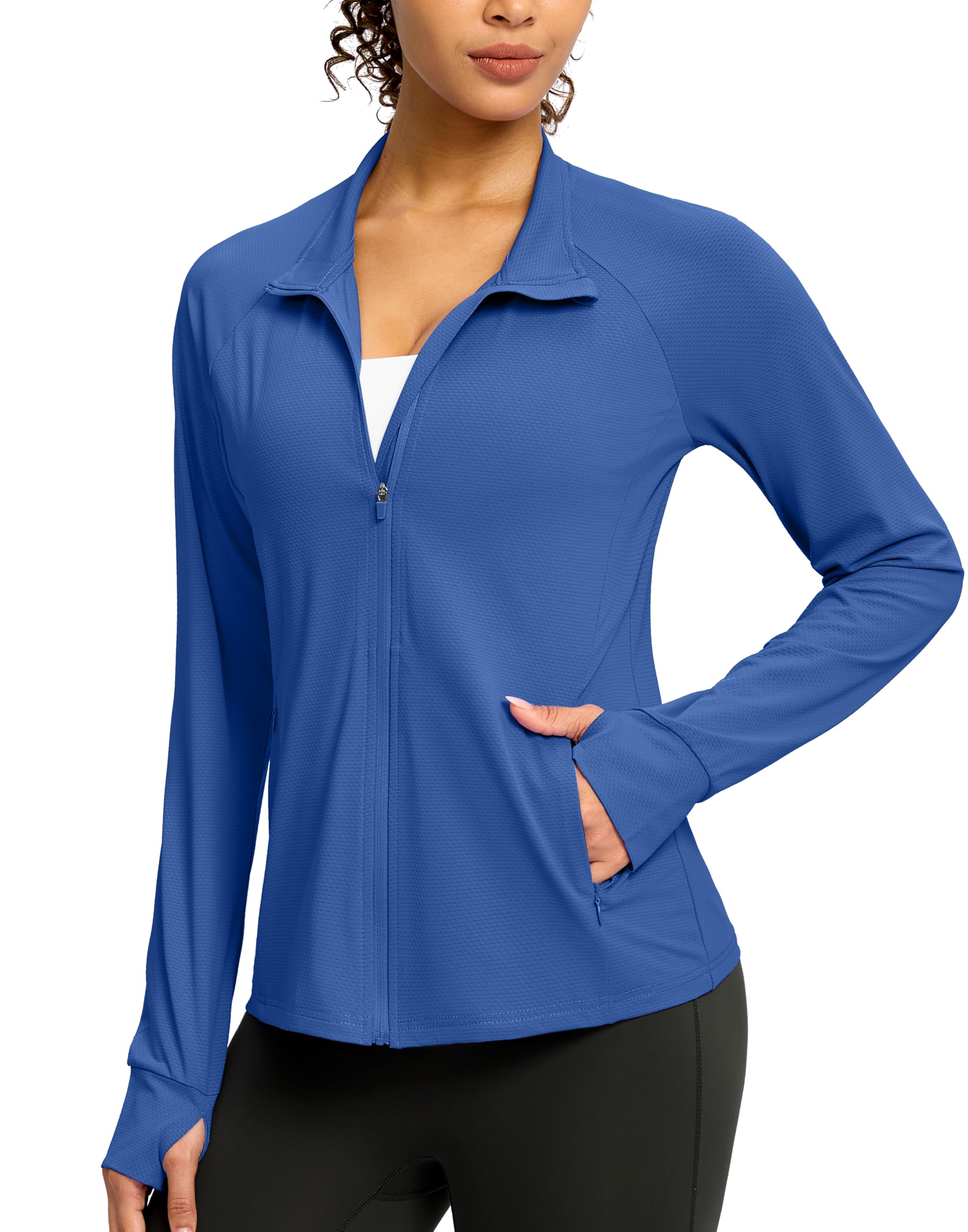 G Gradual Women's Sun Protection Lightweight Athletic Jacket Zip Up Jacket