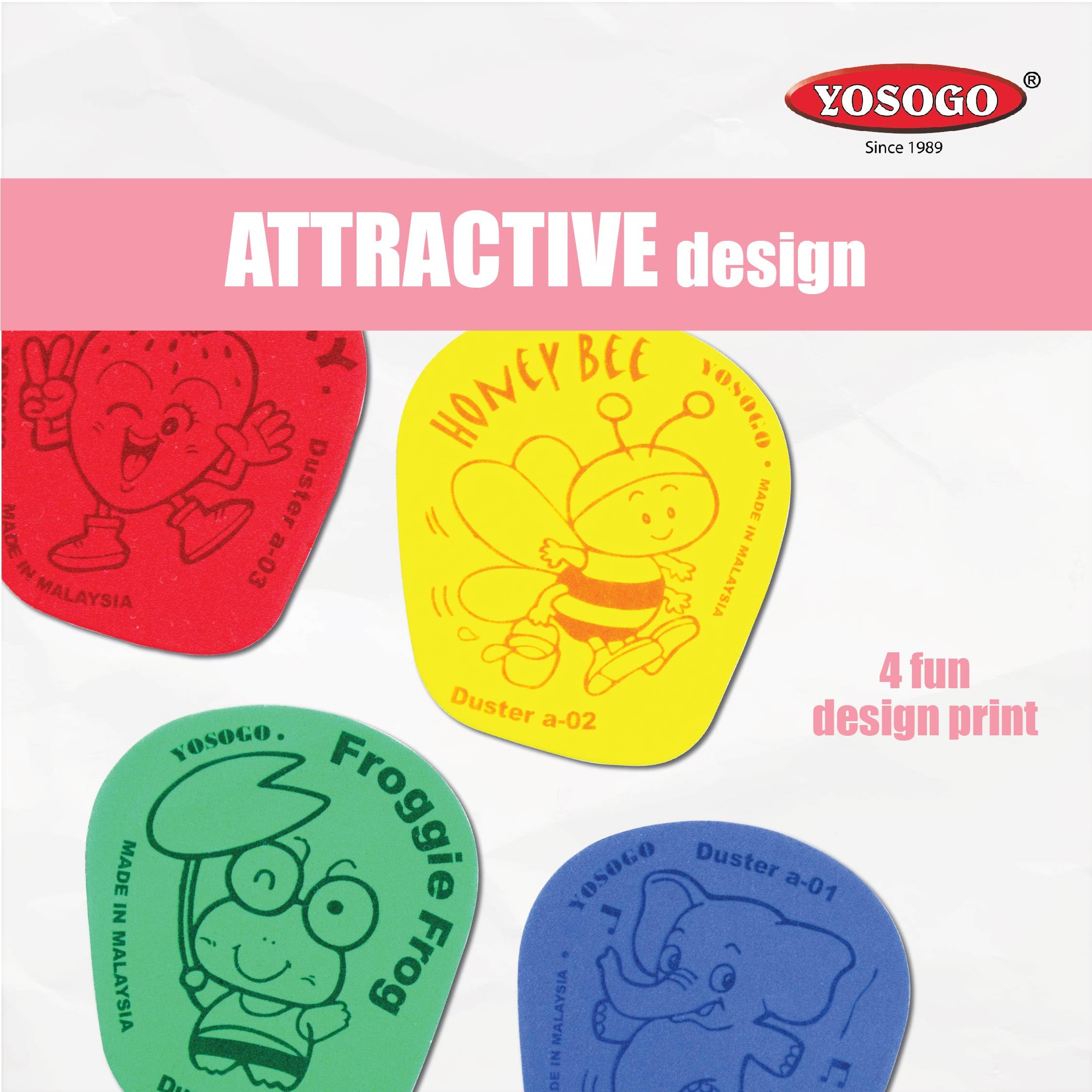 Small Dry Erase Whiteboard Erasers - Pack Of 12 Multi-Color Mini Erasers For Classroom & Office