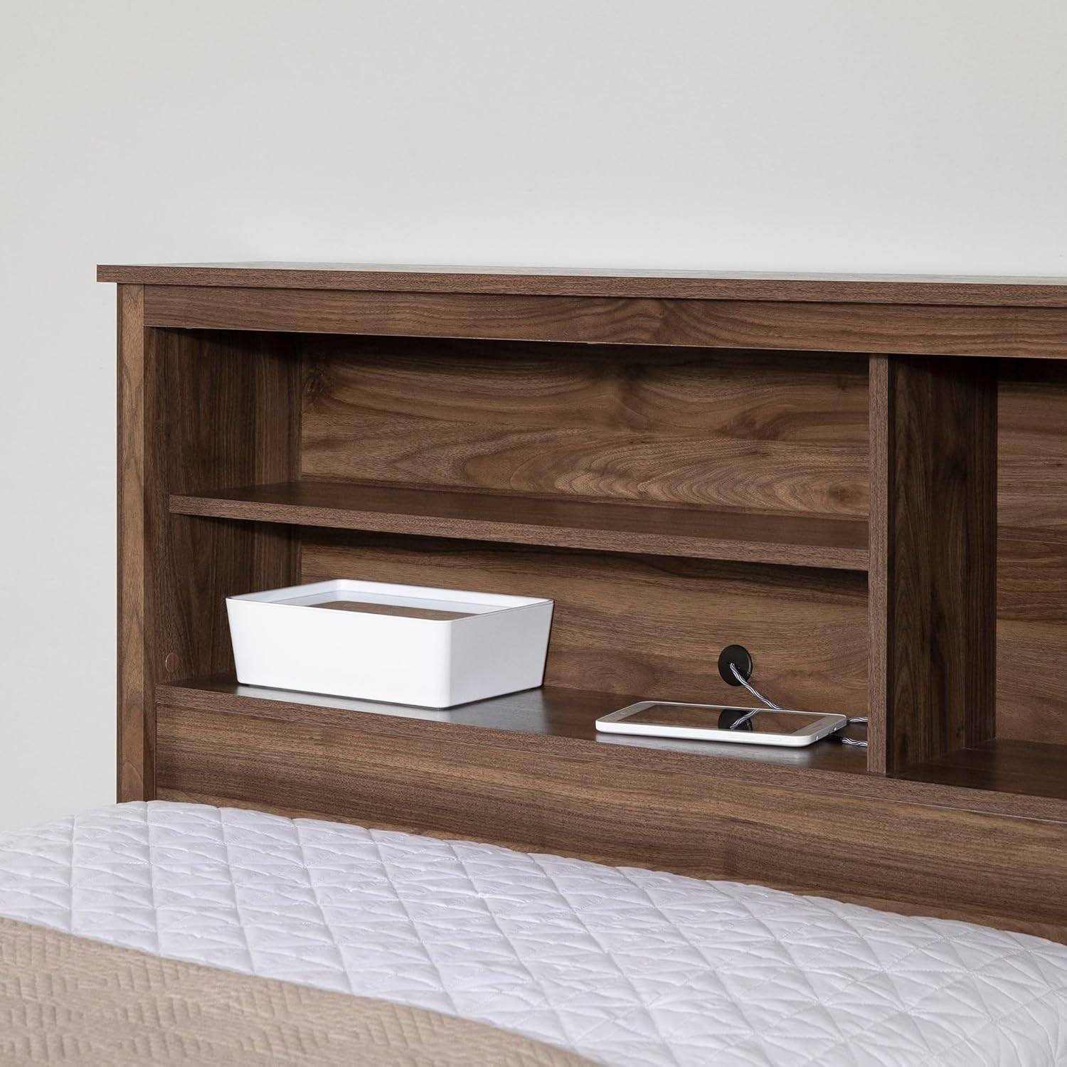 South Shore Yodi Headboard Natural Walnut, Scandinavian